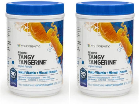 Youngevity Beyond Tangy Tangerine 420 G Canister, 2 Pack - Premium Superfood Supplement