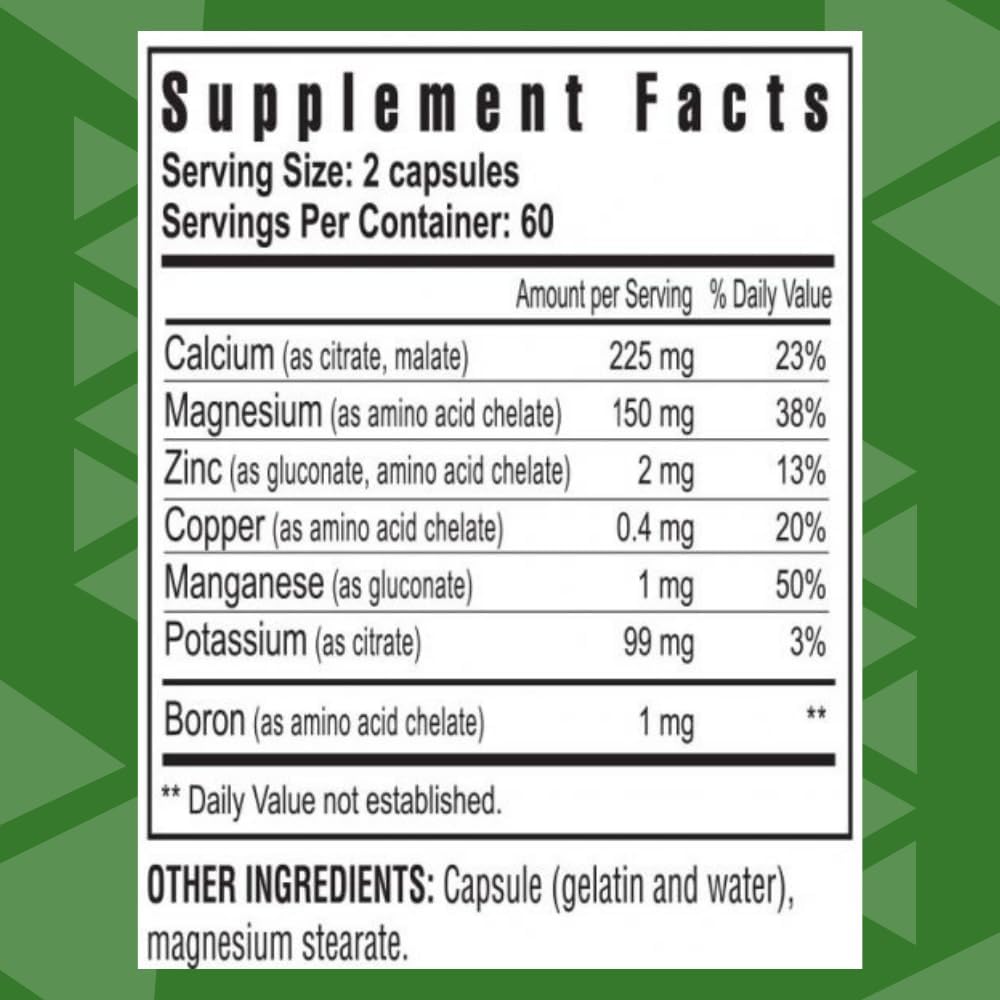 Youngevity Bio Calcium Plus - Chelated Calcium & Magnesium with Essential Minerals for Strong Bones - 120 Capsules