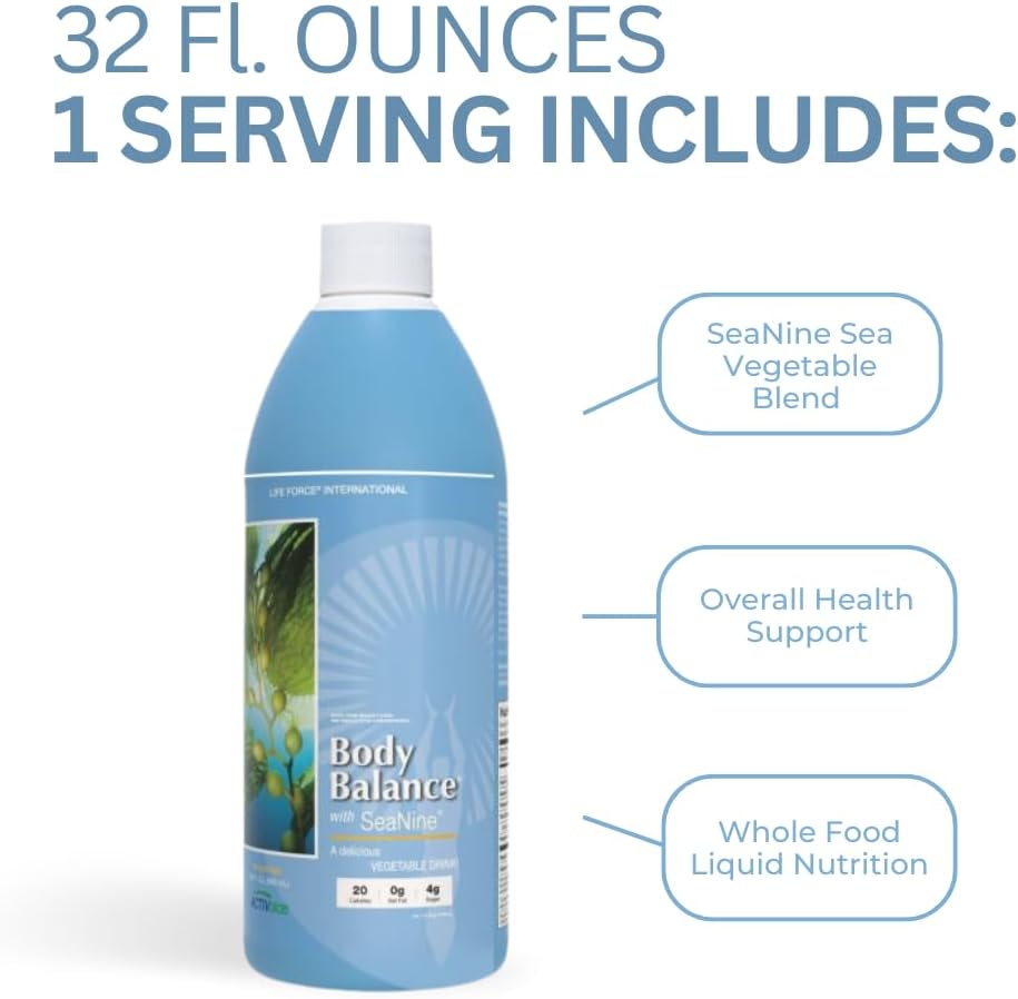 Youngevity Body Balance Land & Sea Plant-Based Nutrition with Sea Vegetables, Kelp, Nori, Honey, Aloe Vera - 75+ Nutrients including Vitamins, Minerals, Amino Acids - 32 Fl Oz