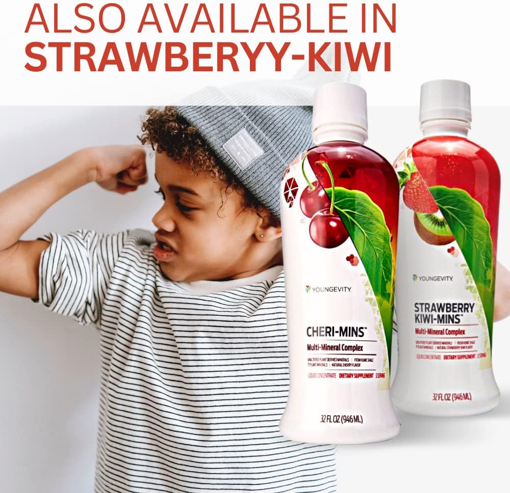 Youngevity Cheri-Mins Liquid Minerals with 77+ Trace Minerals - Plant Derived - Humic Shale Formula - 32 Fl Oz