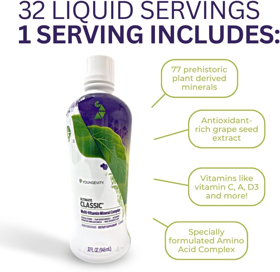 Youngevity Classic 90 Pak Advanced Multivitamin - Plant-Derived - Highly Absorbable - 30 Day Supply