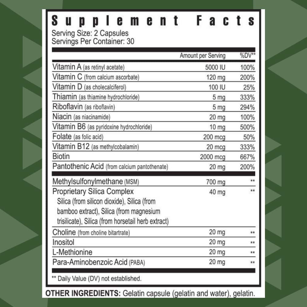 Youngevity Hair Skin and Nails Supplement - 60 Capsules for Healthy Hair, Skin, and Nails