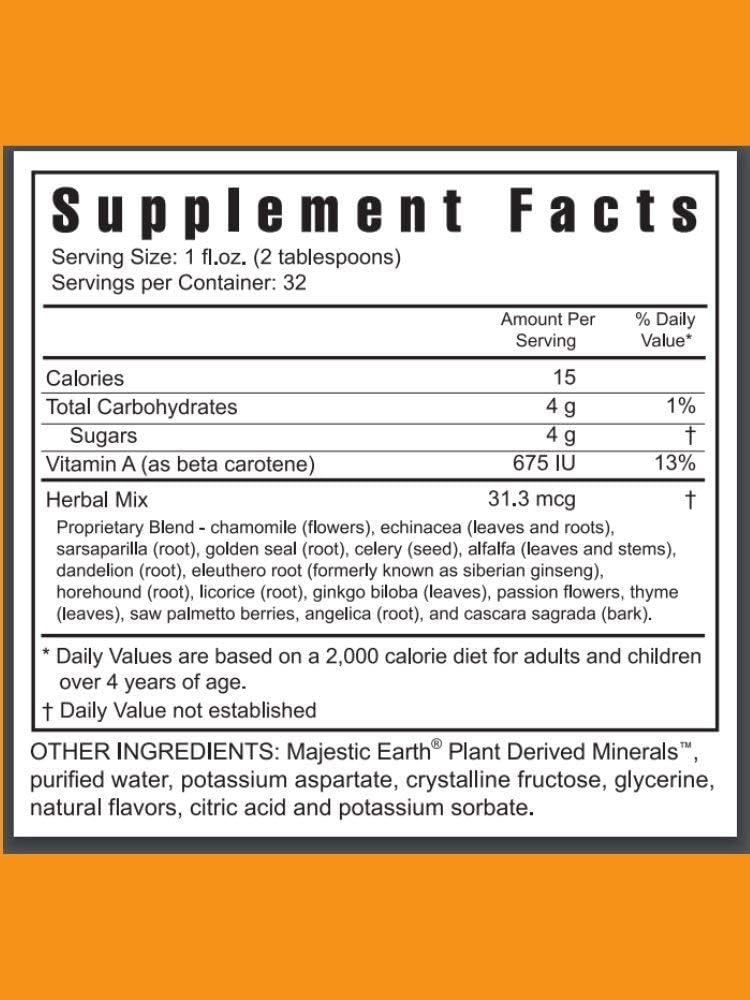Youngevity Majestic Earth Herbal Rainforest 32 oz - Multivitamin Mineral Complex for Immune Support - Gluten-Free Formula for Men Women Kids