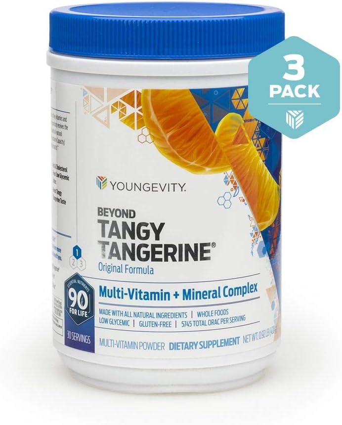 Youngevity Multivitamin 3-Pack Beyond Tangy Tangerine 420g Canisters - Worldwide Shipping