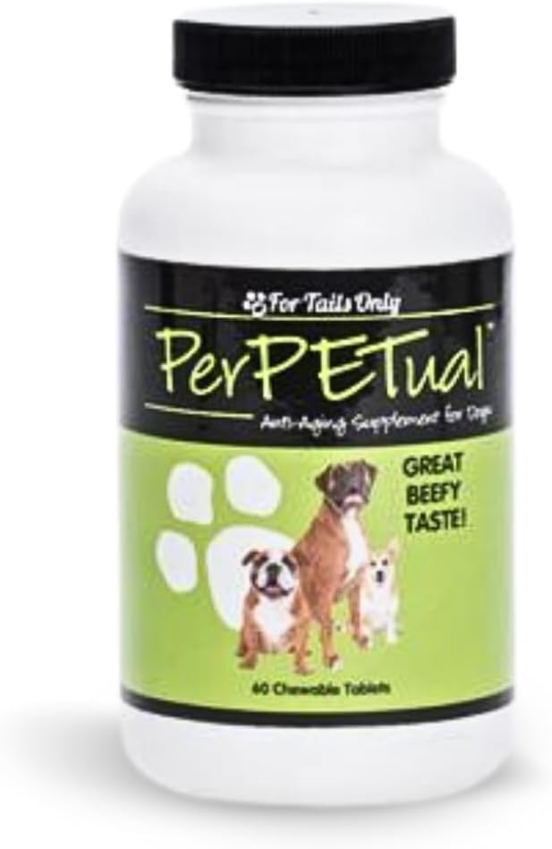 Youngevity Perpetual™ - Powerful Anti-Aging Dog Bone & Joint Support Tablets - Glucosamine, Choline, MSM, Milk Thistle, Turmeric - 60 Chewables