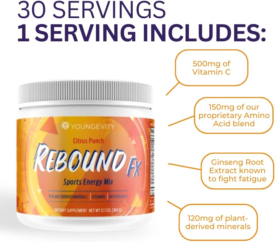Youngevity Rebound FX Citrus Powder 360g - Variable Packaging Sizes