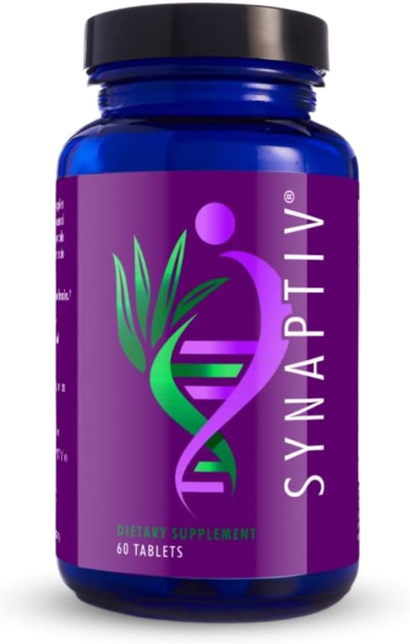 Youngevity Synaptiv™ Brain Support Supplement - 12 Powerful Ingredients for Memory, Focus, and Cognitive Function - Antioxidants + Vitamins - 60 Tablets