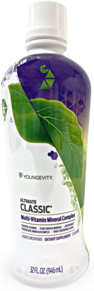 Youngevity Ultimate Classic Liquid Multivitamin & Mineral Complex - Natural Source of Daily Nutrients - Highly Absorbable - (2) Pack
