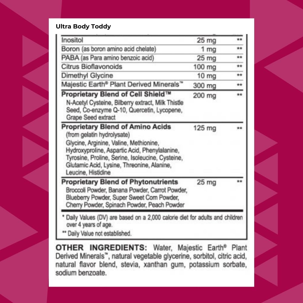 Youngevity Ultra Body Toddy - High-Potency Multi-Vitamin Mineral Supplement - Enhanced Absorption - Phytonutrients - Amino Acids - 32 Fl Oz