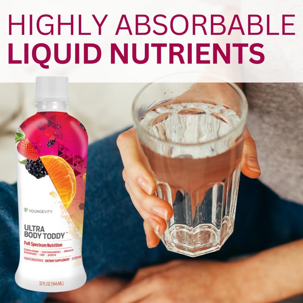 Youngevity Ultra Body Toddy - High-Potency Multi-Vitamin Mineral Supplement - Enhanced Absorption - Phytonutrients - Amino Acids - 32 Fl Oz