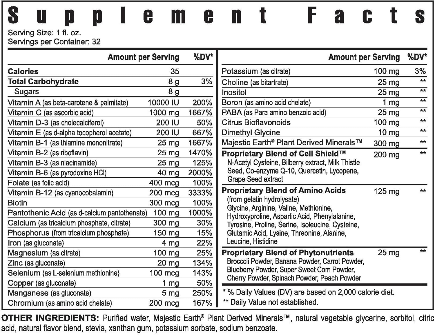Youngevity Ultra Body Toddy™ - Mega Multi-vitamin Mineral Supplement for Men and Women - Enhanced Absorption - Phytonutrients - Amino Acids - 4 Bottles, 32 Oz Each
