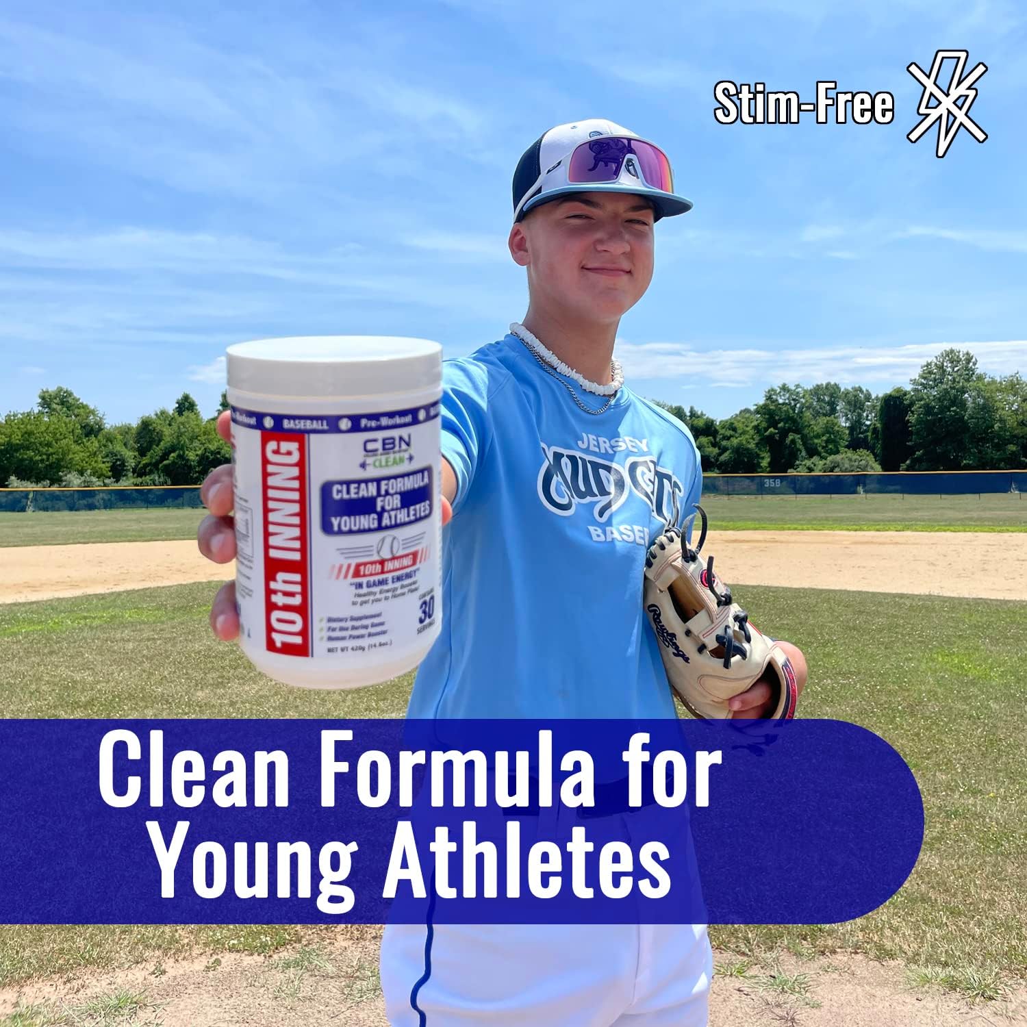Youth Baseball & Softball In-Game Energy Supplement | College Bound Nutrition for Explosiveness, Vitamins, Electrolytes, Amino Acids (30 Servings)