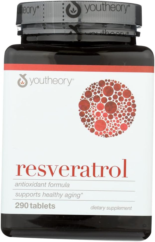 Youtheory Resveratrol Capsules - Powerful Antioxidant Supplement for Anti-Aging Support