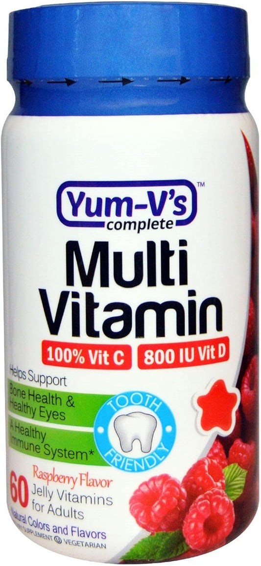 Yum-V Yum V's Complete Multi Vitamin - 60 Raspberry Flavor Jellies