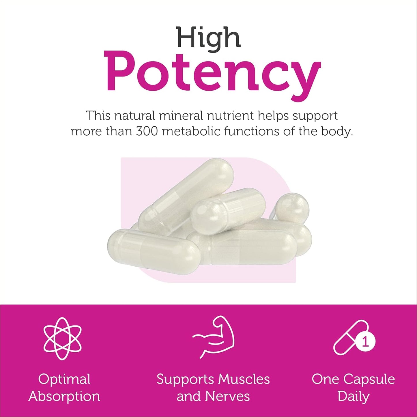 Zahler 200 mg Magnesium Capsules - 60 Count, Certified Kosher Bioactive Citrate, Max Absorption, Natural Mineral for Men & Women - Top Magnesium Supplement