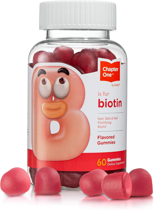 Zahler Biotin Gummies for Hair Skin and Nails, Kosher Certified, 60 Flavored Gummies