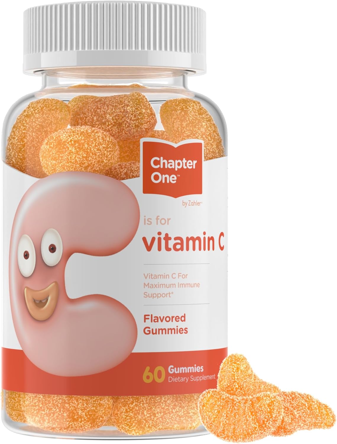 Zahler Chapter One Vitamin C Gummies - 125mg (60 Flavored Gummies) Kosher Certified Chewable Vitamin C for Adults & Kids