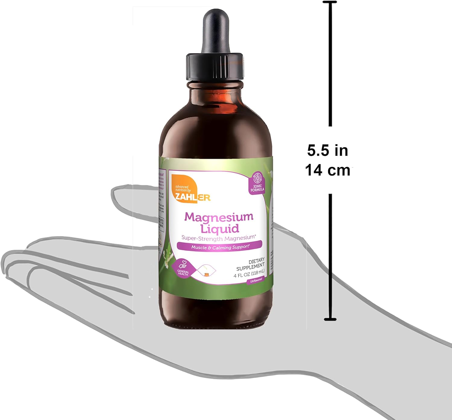 Zahler Liquid Magnesium Chloride Drops - Super Strength Muscle & Calming Support - Unflavored Supplement for Women and Men - Kosher Non-GMO Gluten Free Vegetarian Formula - 4 fl oz