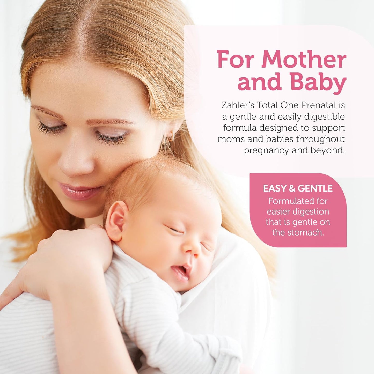 Zahler Total One Prenatal Vitamins (120 Count) - Daily Multi Vitamin for Women with Folic Acid, Iron, Zinc, and 19 Essential Vitamins and Minerals - Kosher Pre Natal Capsules