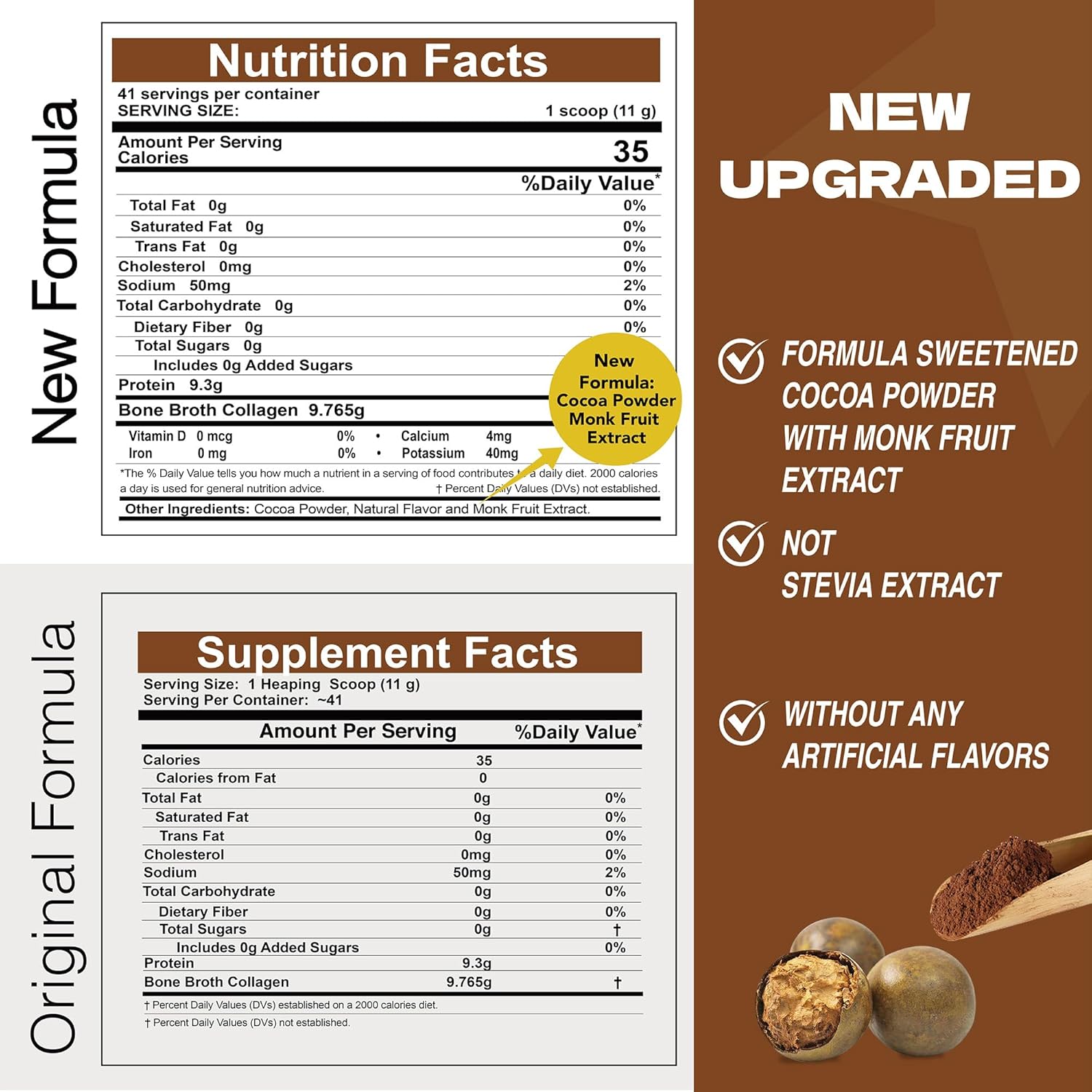 Zammex Collagen Peptides with Chocolate Bone Broth Powder - Premium Protein Supplement