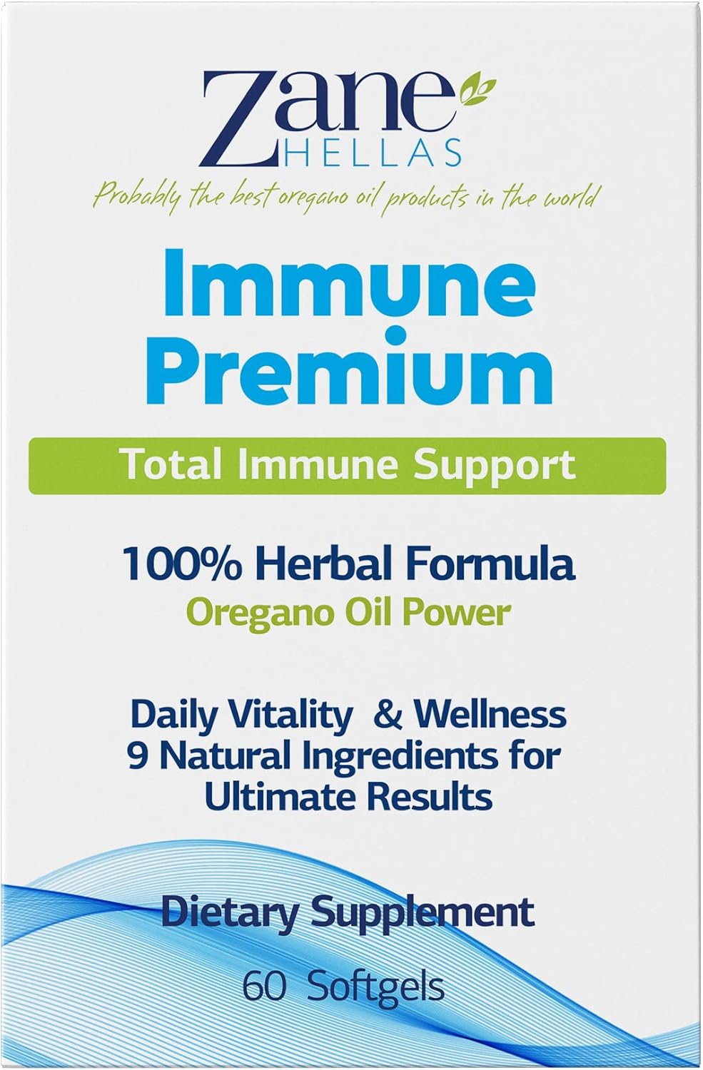 Zane Hellas Immune Premium Softgels - Powerful Antioxidant Support - 100% Herbal Solution - Pack of 240 Softgels