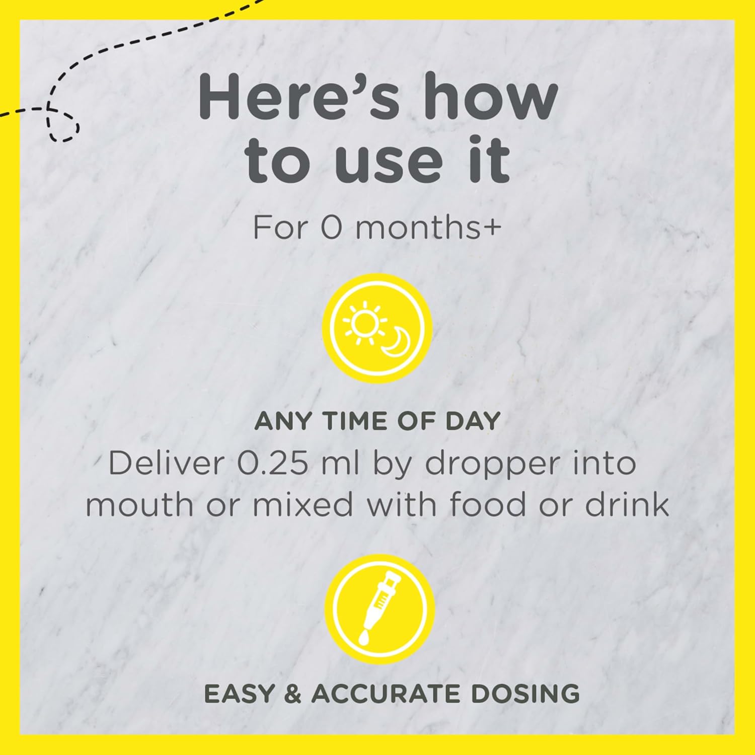 Zarbee's Baby & Toddler Vitamin D Liquid Supplement Drops - 400IU (10mcg), Newborn & Up - Includes Dropper Syringe - 0.47 Fl Oz