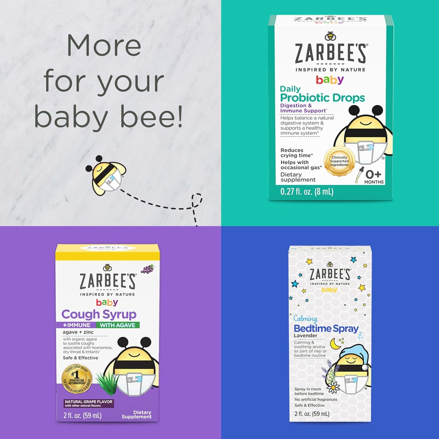 Zarbee's Baby & Toddler Vitamin D Liquid Supplement Drops - 400IU (10mcg), Newborn & Up - Includes Dropper Syringe - 0.47 Fl Oz