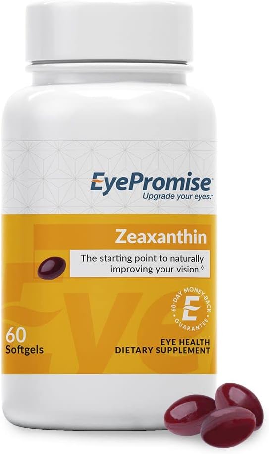 Zeaxanthin Eye Vitamin Softgel Capsules for Gluten-Free and Vegetarian Diets