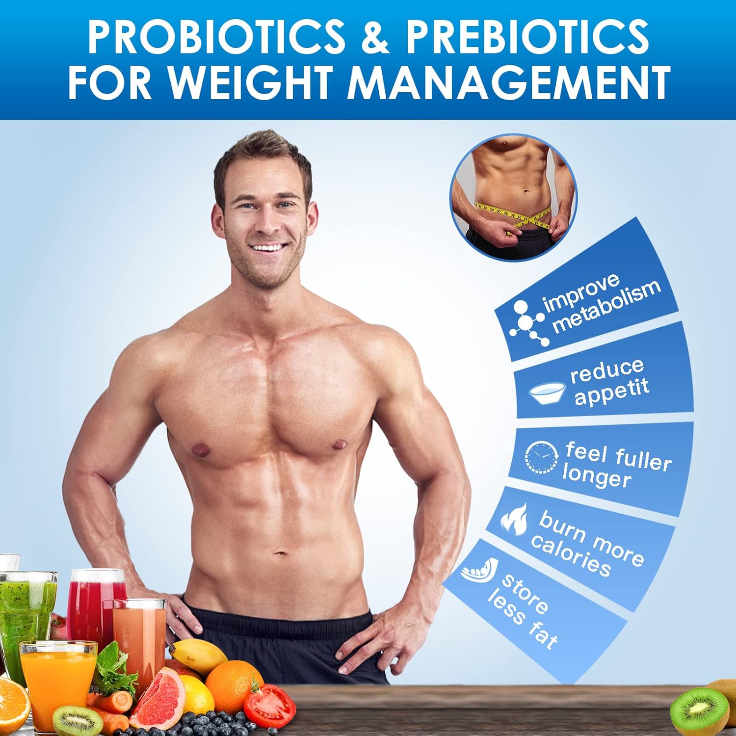 ZEBORA Probiotics for Men Digestive Health & Glucosamine Chondroitin with MSM - 50 Billion CFU + 1500mg Glucosamine Supplement