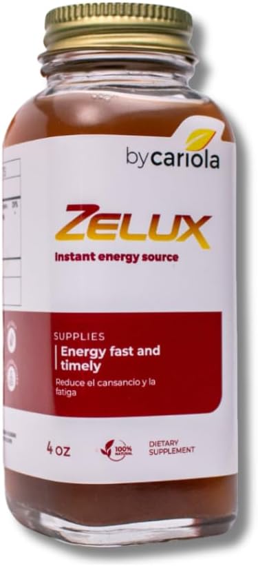 Zelux Supplement 4 oz for Men - Natural Energy Source and Test Booster with Damiana, Tribulus Terrestris, Ginkgo Biloba, and Maca - Boost Stamina and Endurance