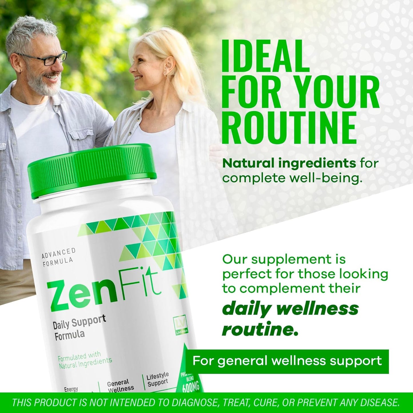 Zenfit Natural Supplement Capsules - Advanced Formula for ZenFit, 30 Capsules, 1 Month Supply