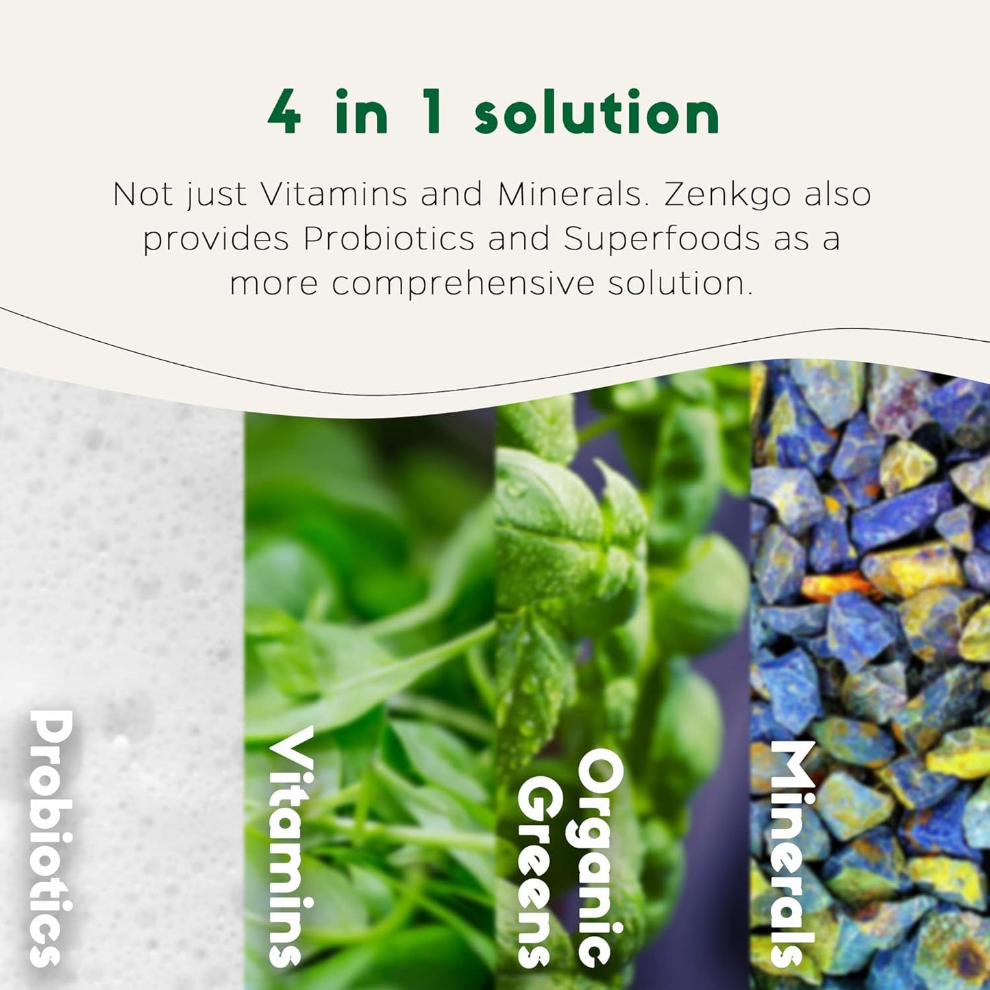 Zenkgo Women's Vitamins with Probiotics and Organic Whole Foods for Immunity, Digestion, and Energy - 60 Ct/30 Day Supply