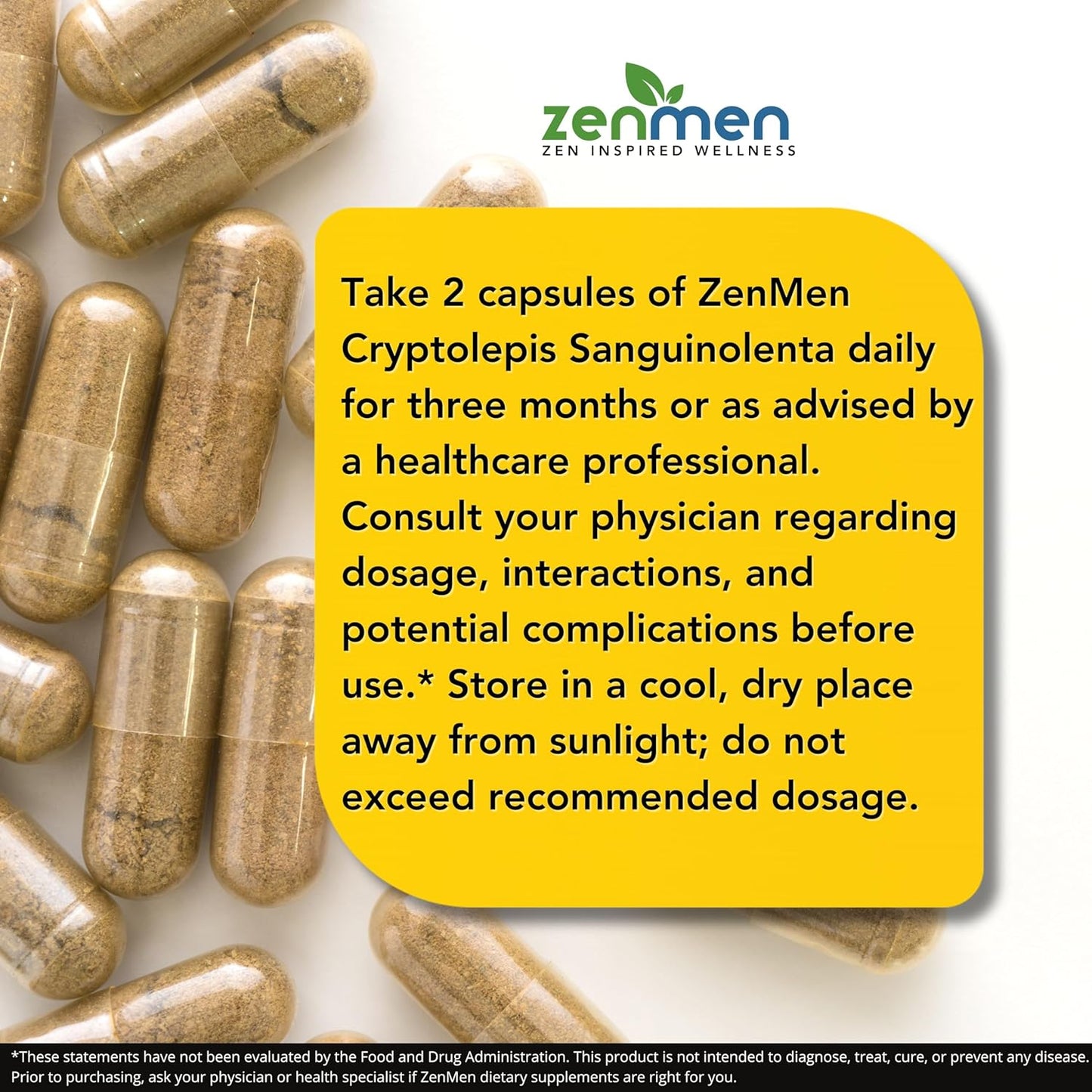 Zenmen Cryptolepis Sanguinolenta Capsules - Immune Boosting and Wellness Supplement - Made in USA - 60 Capsules