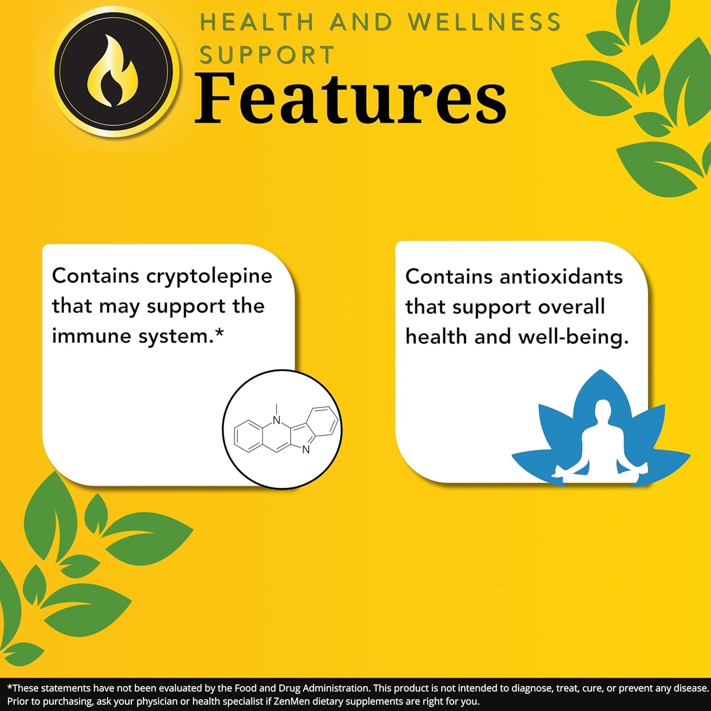 Zenmen Cryptolepis Sanguinolenta Capsules - Immune Boosting and Wellness Supplement - Made in USA - 60 Capsules