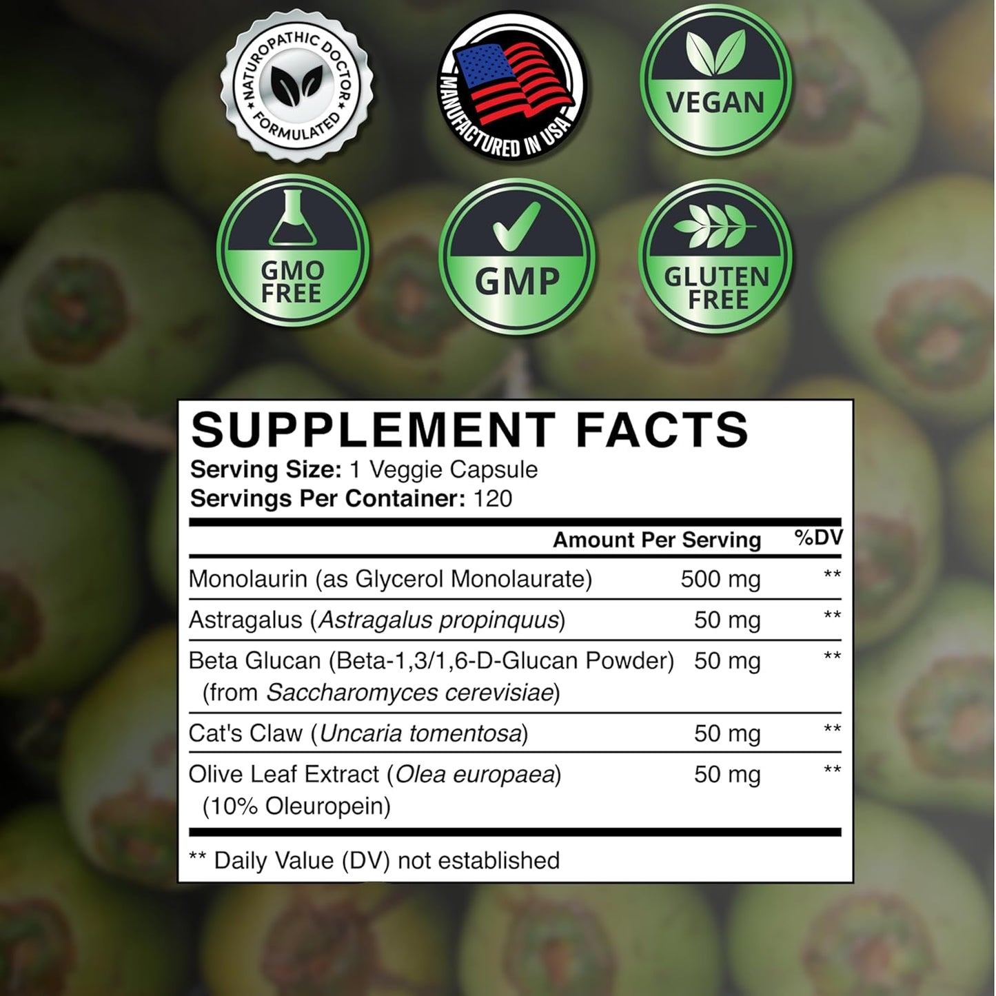 Zenmen Immune Support: Green Black Walnut & Monolaurin Capsules - Bundle for Wellness & Defense