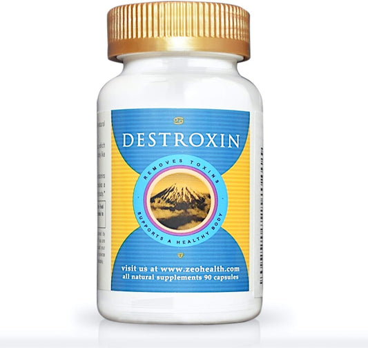Zeo Health DESTROXIN Capsules - Zeolite, B-12, Calcium (90 Count) Supports Cellular Detox, Energy, & Alkalinity