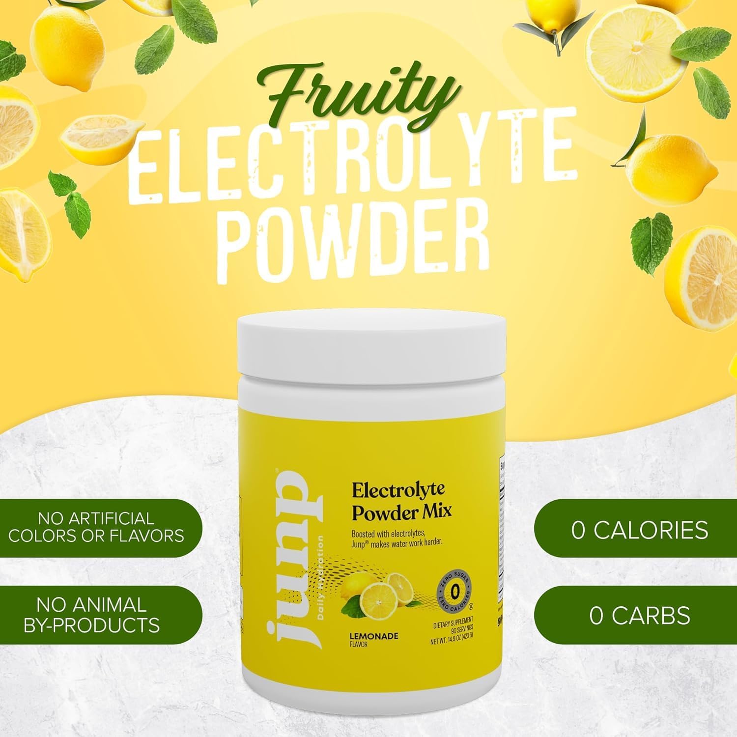 Zero Calorie Sugar Free Electrolyte Powder Lemonade Drink Mix - Keto Friendly Hydration Powder with Potassium & Salt, 180 Servings
