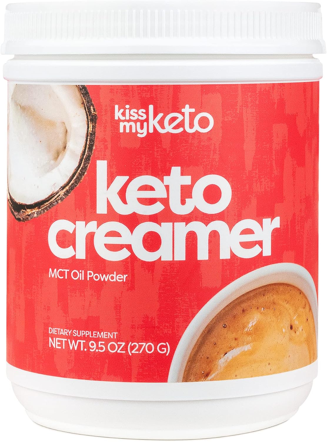 Zero-Carb Keto Coffee Creamer with MCT Oil Powder C8 - Unflavored, Gluten Free (30 Servings)