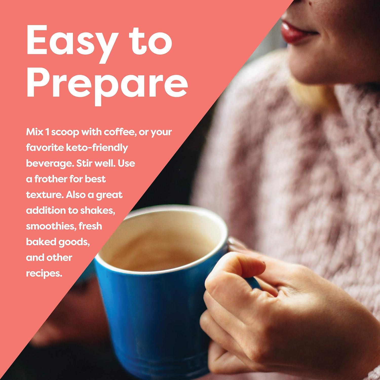 Zero-Carb Keto Coffee Creamer with MCT Oil Powder C8 - Unflavored, Gluten Free (30 Servings)