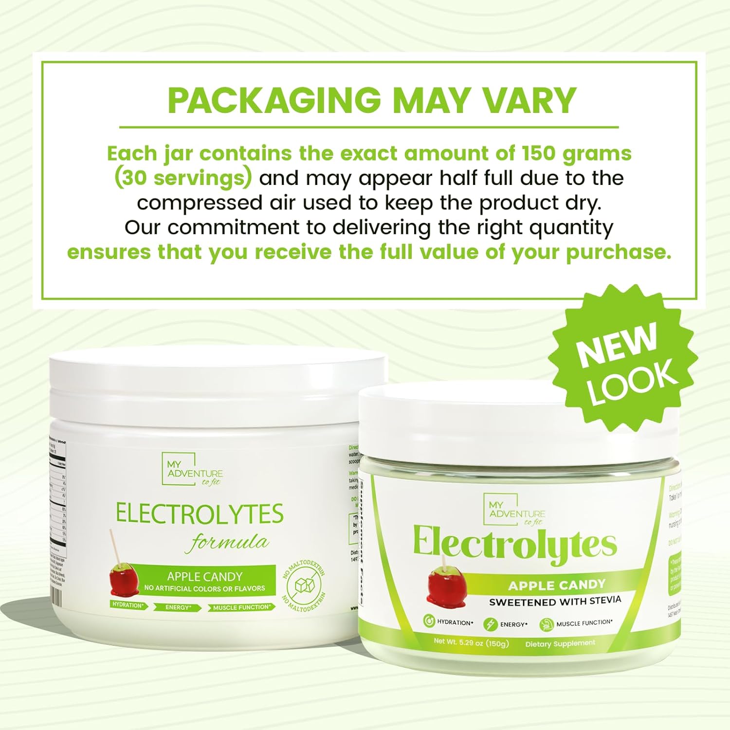 Zero Sugar Apple Candy Electrolytes Powder - Natural Energy & Hydration Drink Mix - Vegan, Keto, Paleo - Caffeine-Free