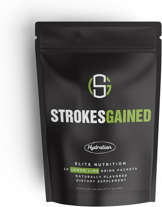 Zero Sugar Lemon Lime Golf Electrolyte Mix - 20 Stick Packs for Strokes Gained Hydration