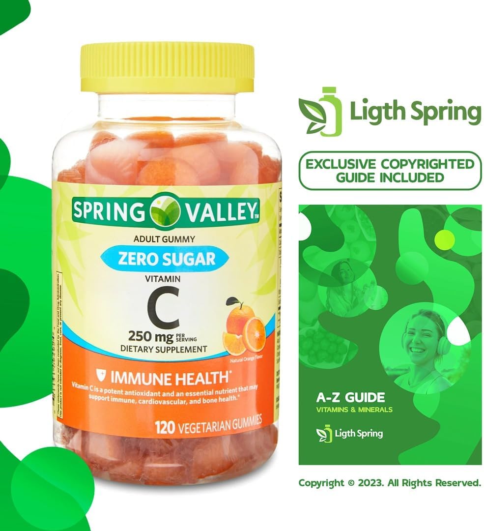 Zero Sugar Vitamin C Gummies Bundle - 120 Ct Dietary Supplement with Exclusive Vitamins & Minerals for Better Health