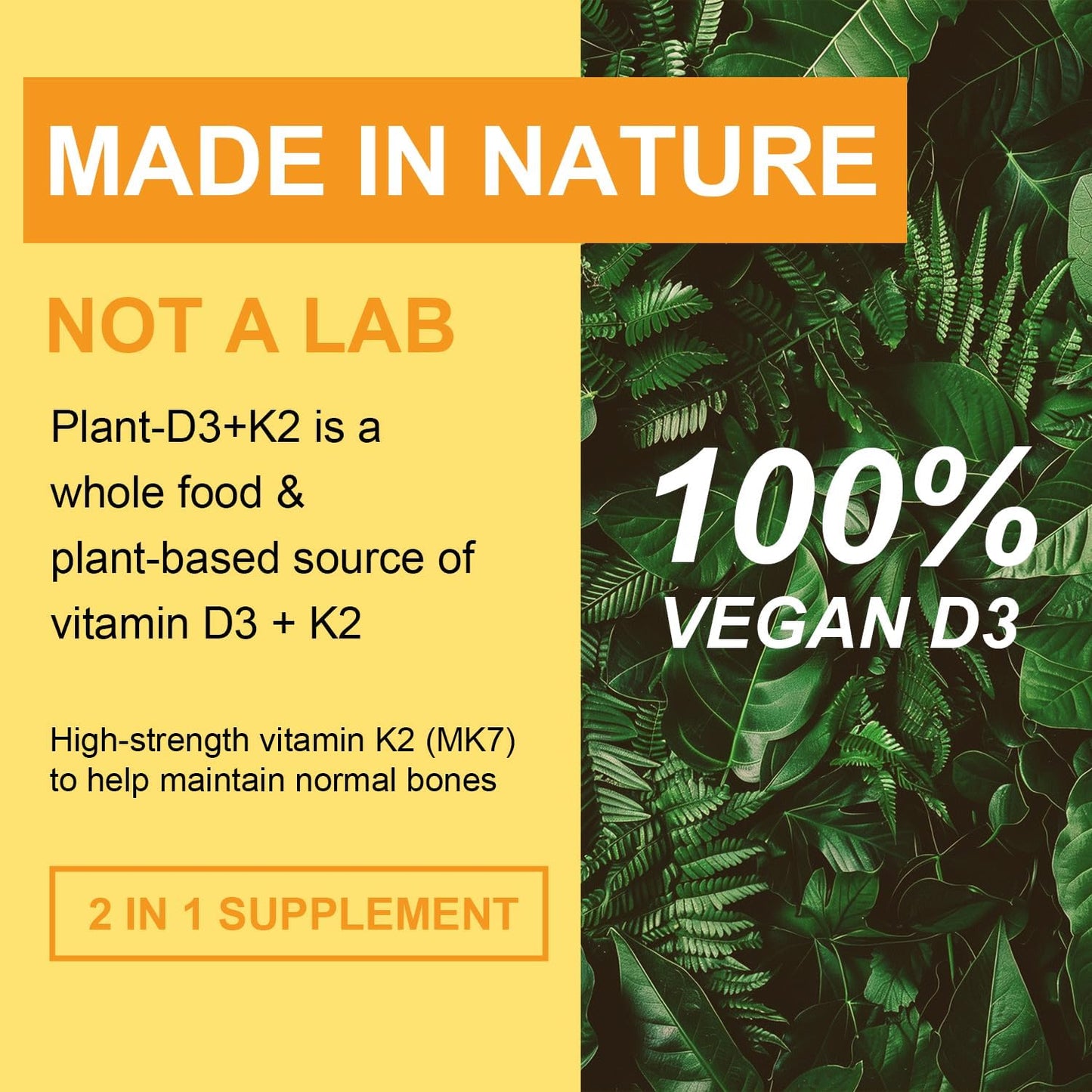 ZHPHK Vitamin D3 K2 Supplements for Bone & Heart Health, 10,000iu, 120 Softgels, Gluten Free