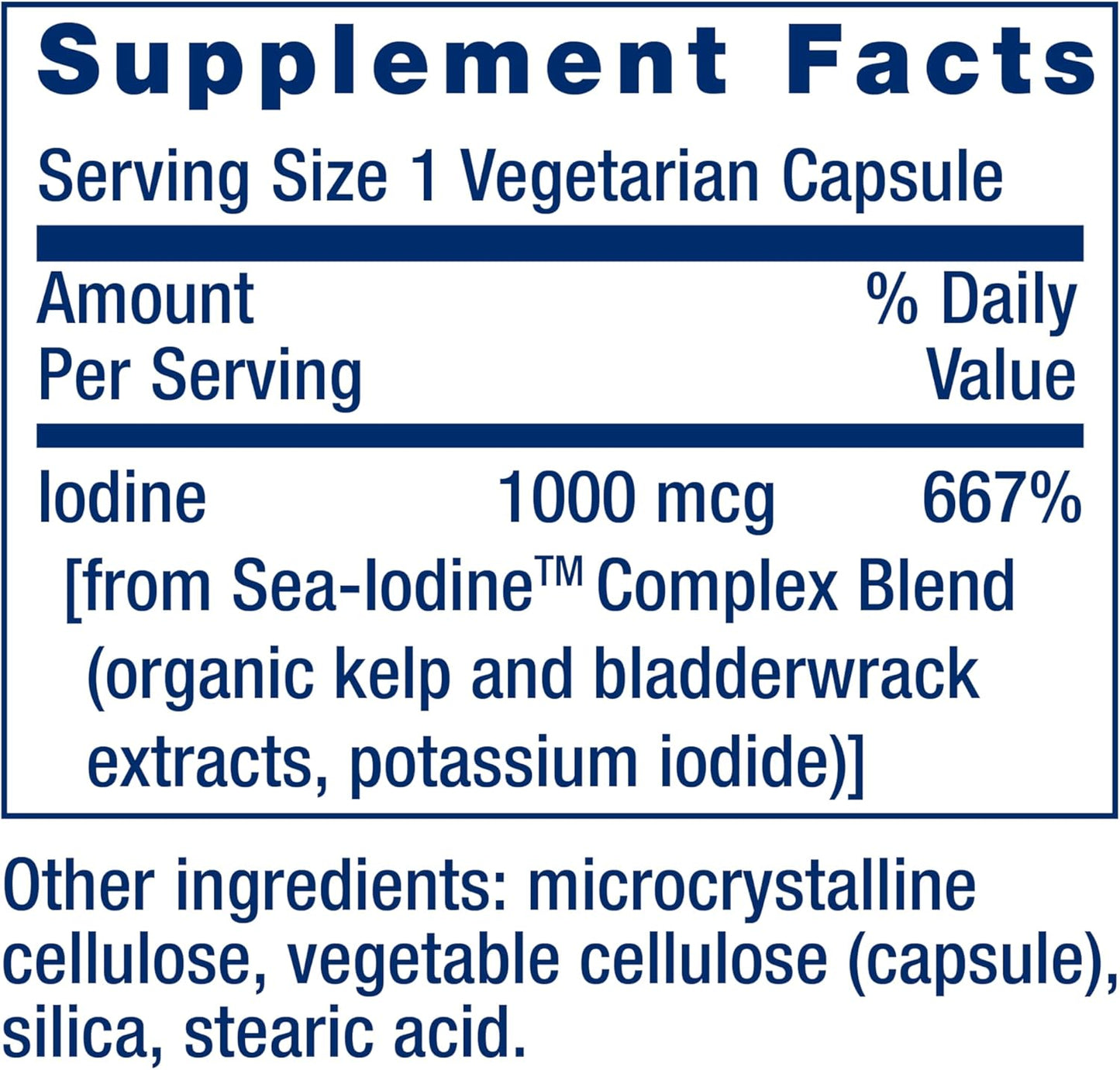 Zinc 30mg and Sea-Iodine Kelp Iodine Capsules for Thyroid Support - 60 Count