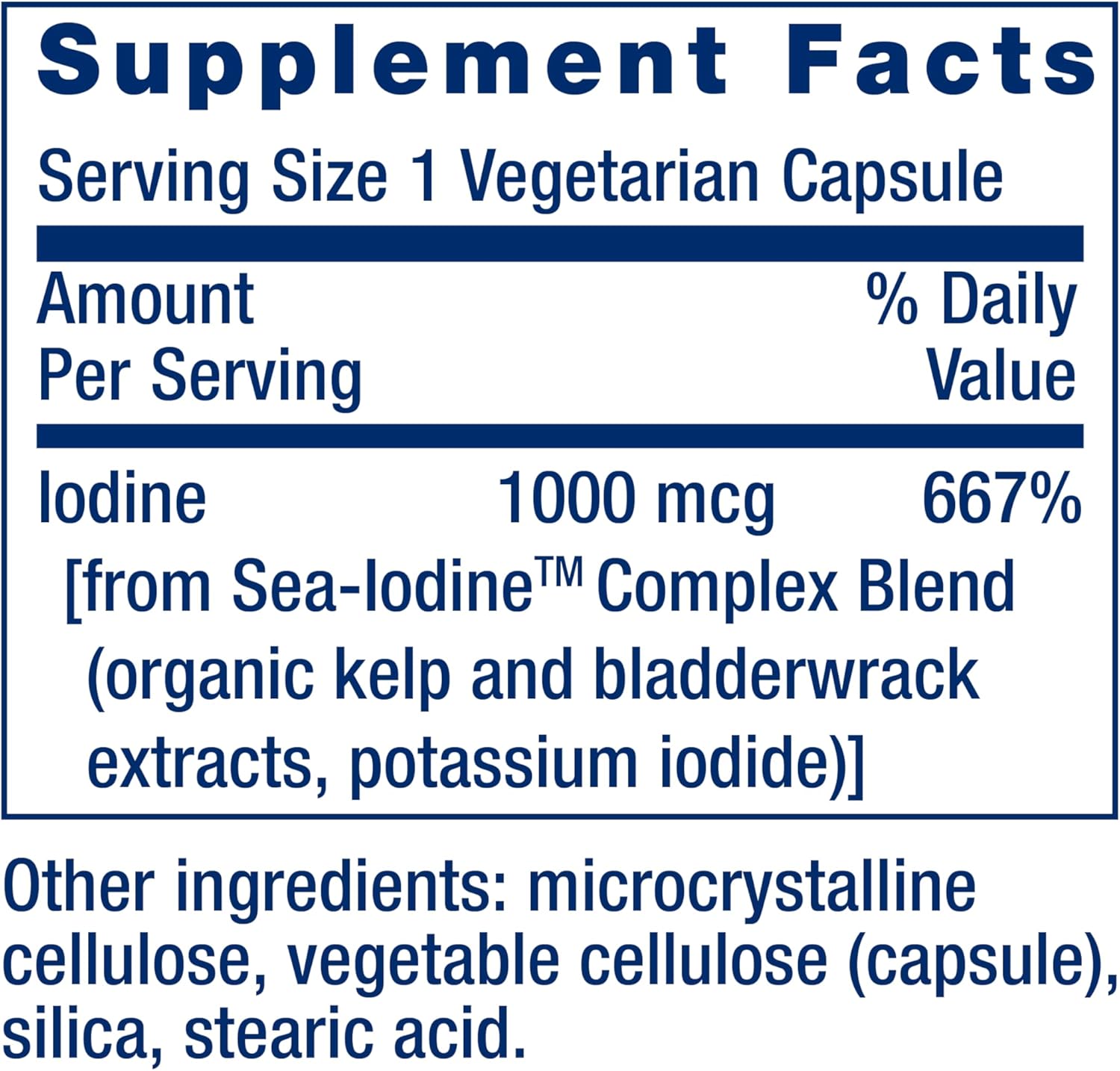 Zinc 30mg and Sea-Iodine Kelp Iodine Capsules for Thyroid Support - 60 Count