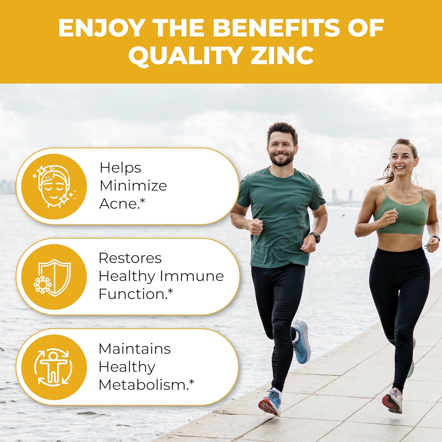 Zinc 50mg with Sea Moss, Black Seed Oil, Ashwagandha, Ginger, & Burdock Root Supplement for Men & Women, Made in USA by Sandhu Herbals