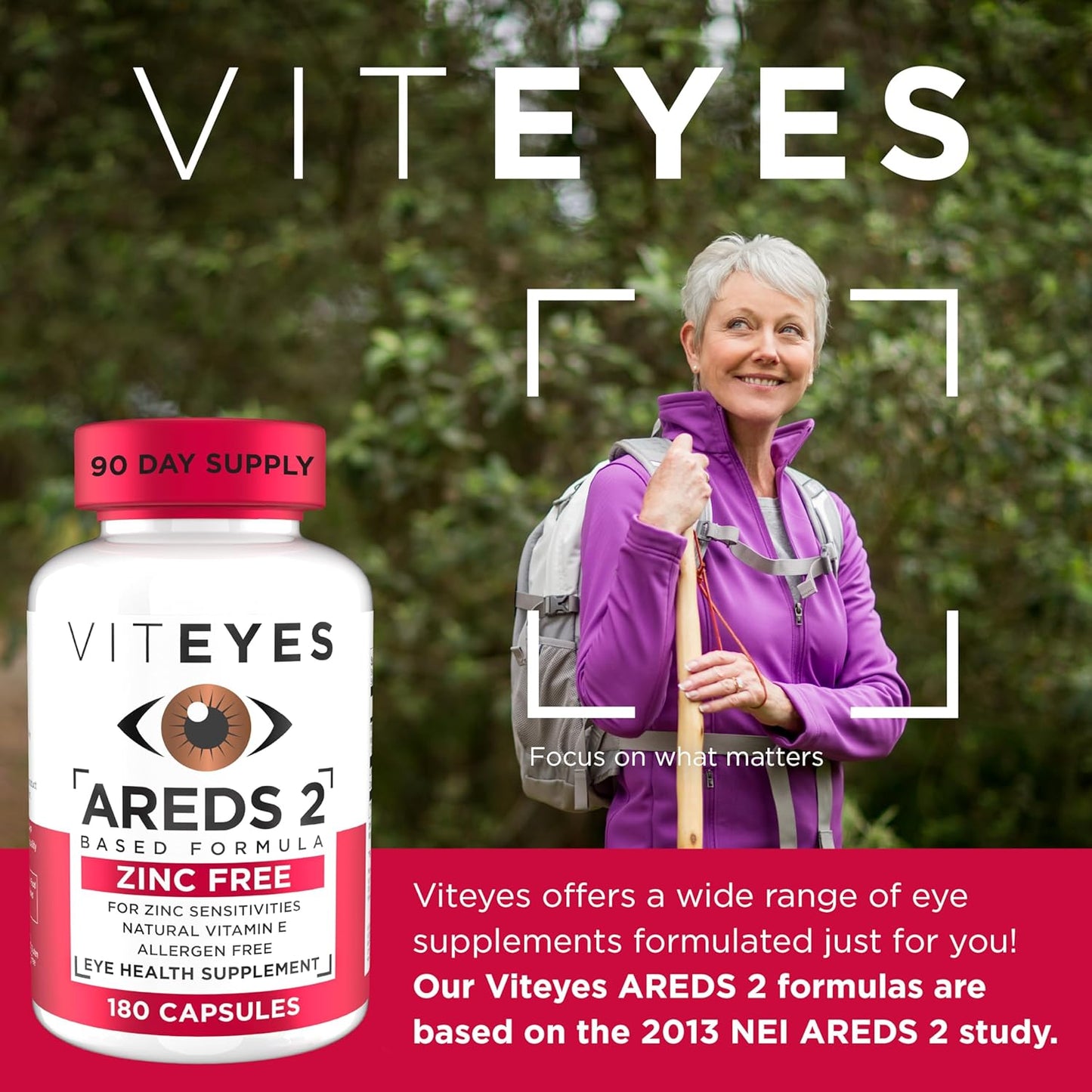 Zinc-Free Macular Support Capsules with Vitamin E, C, Lutein & Zeaxanthin - 180 Ct, Allergen-Free, Eye Doctor Recommended, USA-Made