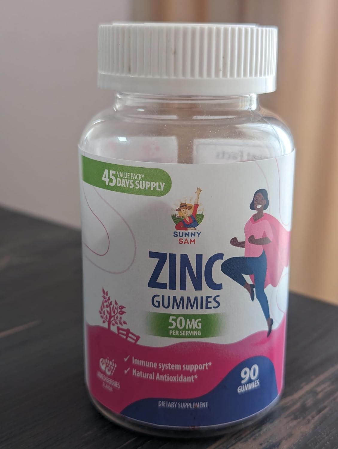 Zinc Gummies for Immune Support - Natural Antioxidant Supplement for Adults & Children