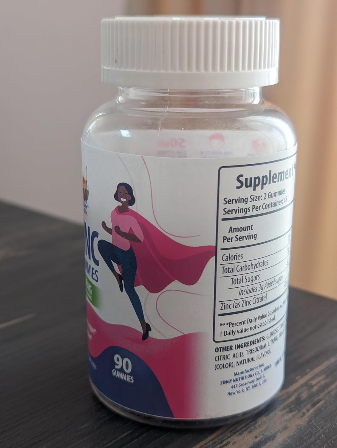 Zinc Gummies for Immune Support - Natural Antioxidant Supplement for Adults & Children