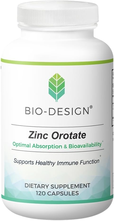 Zinc Orotate 20mg Capsules - Vegan Immune Health Support Supplement (120 Count)